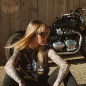 "Mystery is the whisper of the soul, beckoning us to explore the depths of our existence and unravel the enigma of life's journey." ✨

*Tank shirt "Witches" available on our eshop*

@lapetitecalifornie  w// @mai_bobber 

 #vintagelovers #womanpower #boldgirls #womenwhoride #badass #heroineonwheels #bikergirl #shootingday #womanonwheels